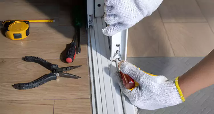 Backyard Sliding Door Track Repair in Lauderhill, FL